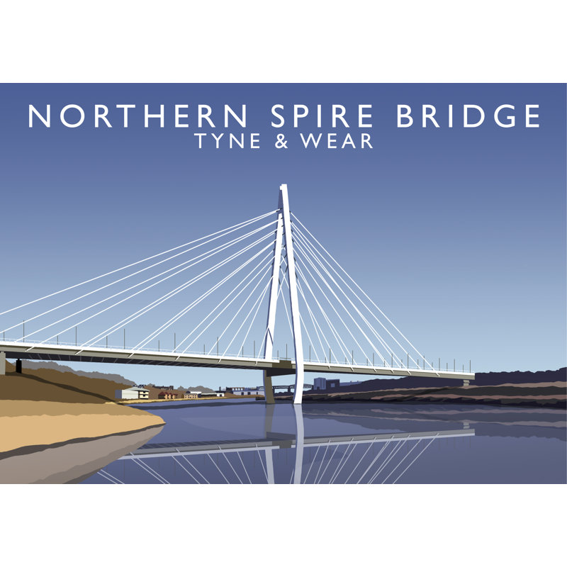 Northern Spire Bridge by Richard O'Neil - Print, 30 cm H x 40 cm W x 1 cm D, No Frame