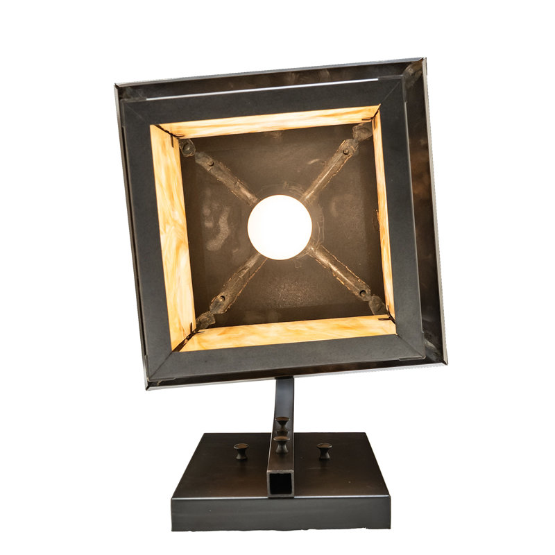 1 - Light Armed Sconce, 16" H x 12" W x 15" D, Craftsman Brown