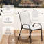 Ensemble bistro 3 pièces, chaises empilables en H 36,6 "avec filet, table en verre H 28", gris / noir