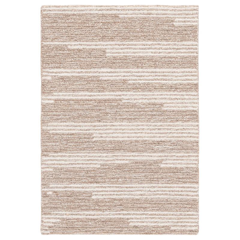 Mable Ebony Hand Tufted Wool Cotton Rug in Beige/Ivory, Runner 2'3" x 9'