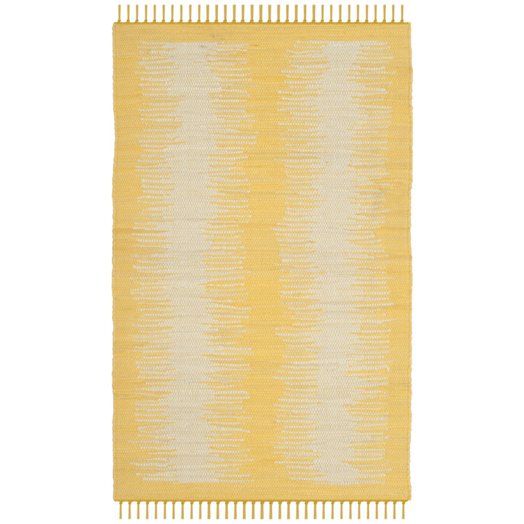Annia Hand Woven Cotton Abstract Rug