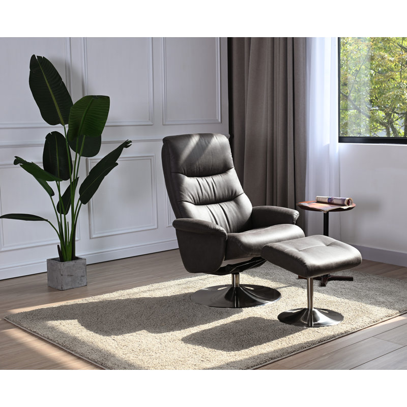 Lathem Upholstered Swivel Recliner