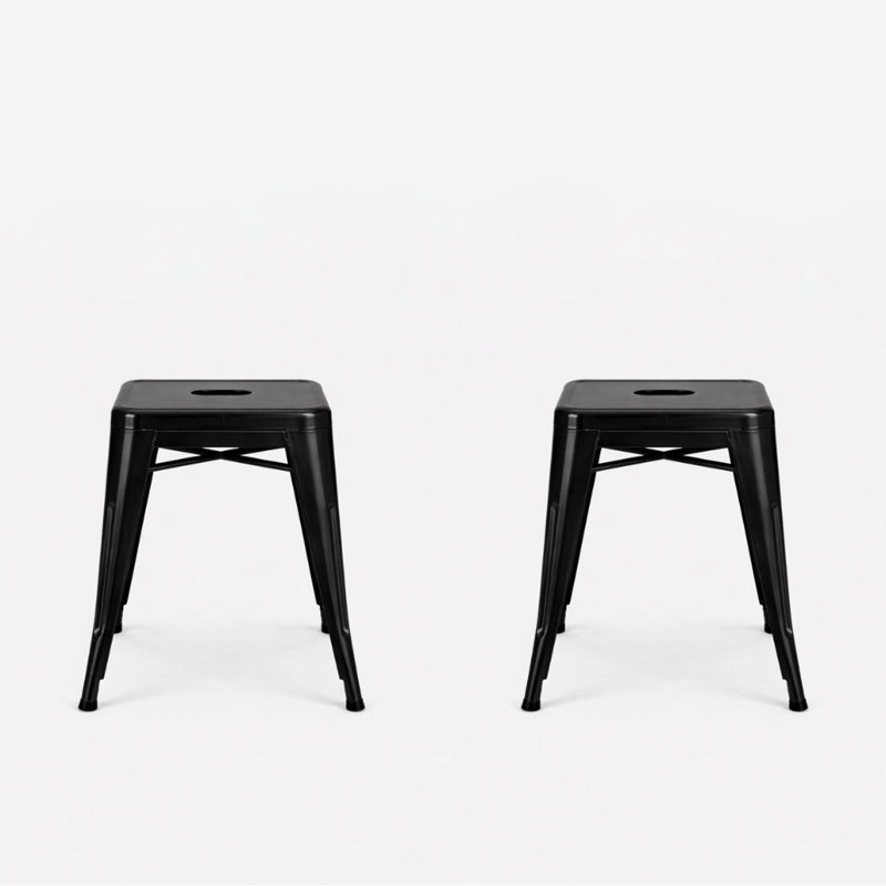 Tabouret d'appoint Caughfield, Noir