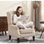 Chaise longue capitonnée à boutons, beige-126443100