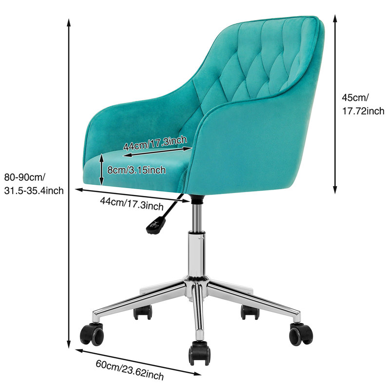 Fauteuil de maquillage avec roulettes Marcus, Vert