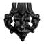 Heurtoir de porte en fonte noire pour porte d'entrée 7 1/2 "X 4"
