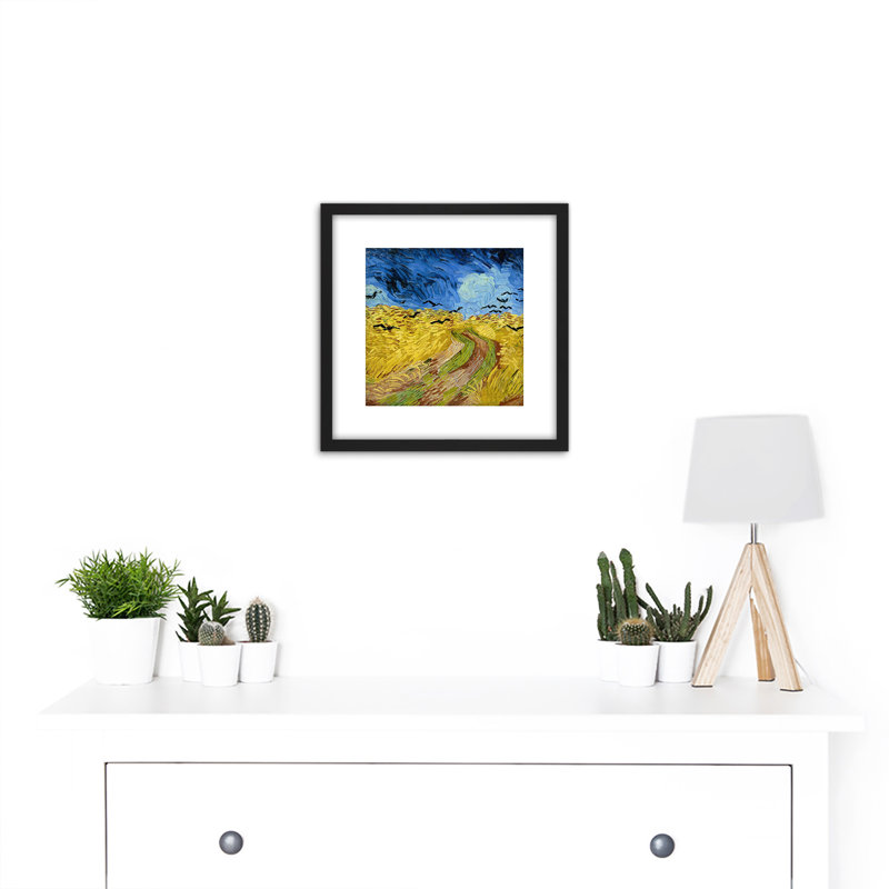 Van Gogh Wheatfield With Crows by Vincent Van Gogh - Single Picture Frame Painting