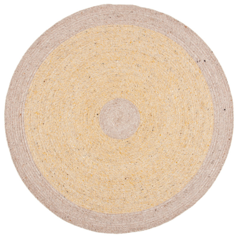 Tapis en laine / coton tissé à la main Mccann, Rond 5 pi