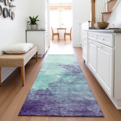 Premium Machine Washable Ducote AMF1138 Watercolors Rug