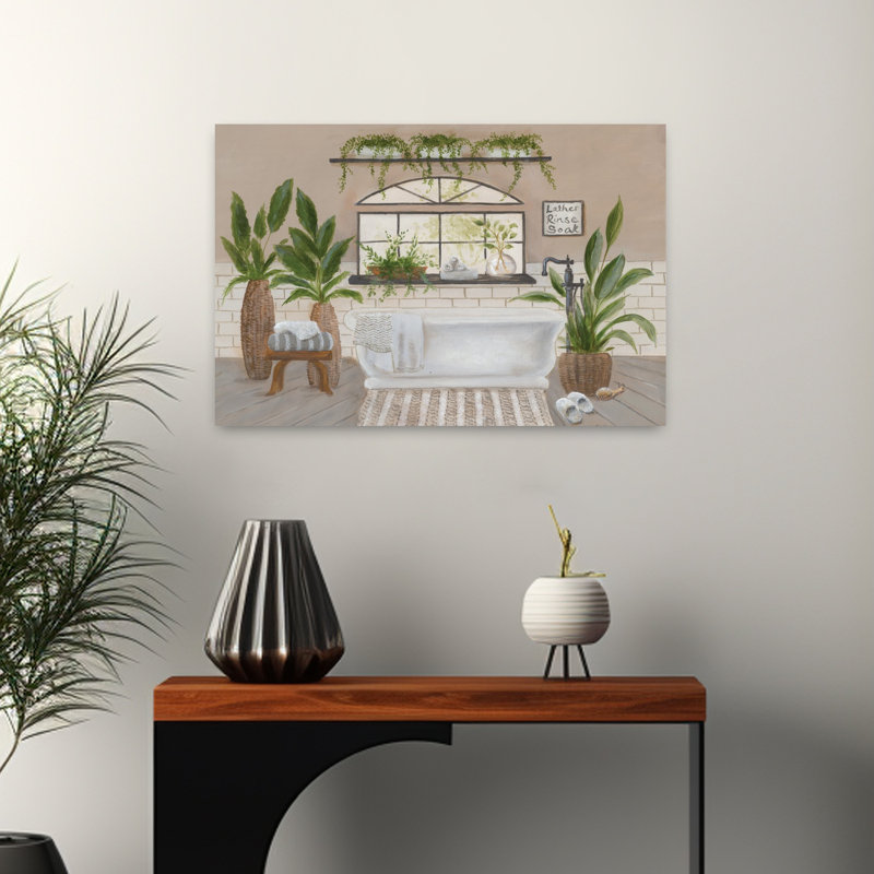 Farmhouse Bath I, art contemporain, H 16 po x l 24 po