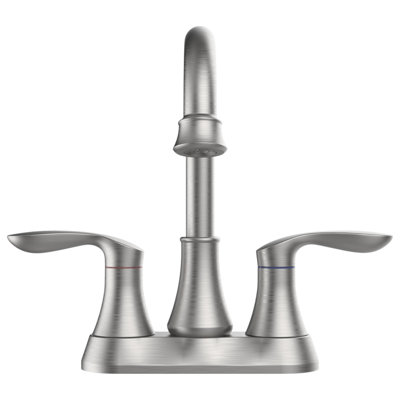 Centerset 2-handle Bathroom Faucet with Drain Assembly