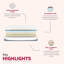Matelas ultra moelleux en mousse viscoélastique gélifiée de taille moyenne 13 po pour lit très grand en boîte avec housse en jacquard double couche