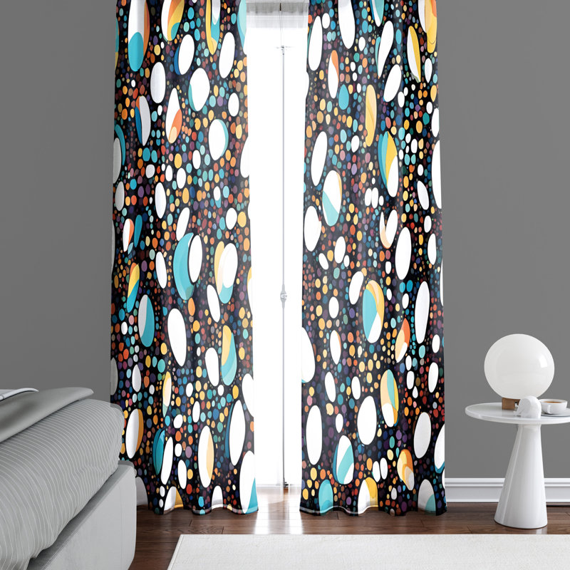 Paire de rideaux semi-transparents en polyester Aretusa, L 20 po x L 61 po