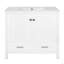 Meuble-lavabo blanc 36 po avec lavabo en céramique, portes à fermeture douce, double tablettes de rangement et tiroir divisé - Armoire de salle de bain moderne avec beaucoup de rangement-1445489587