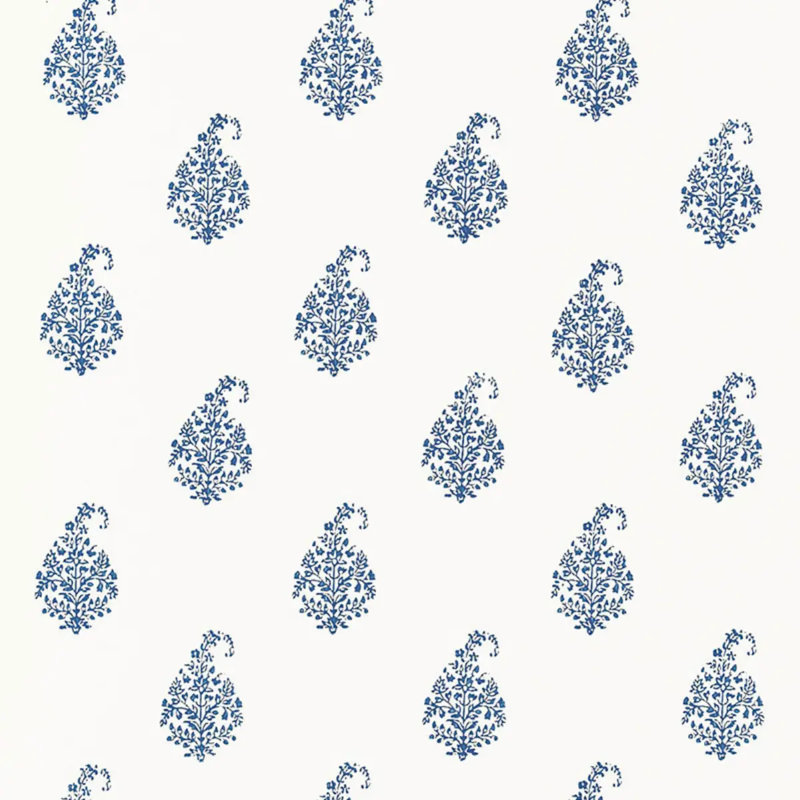 Papier peint motif cachemire Kerala, Delft