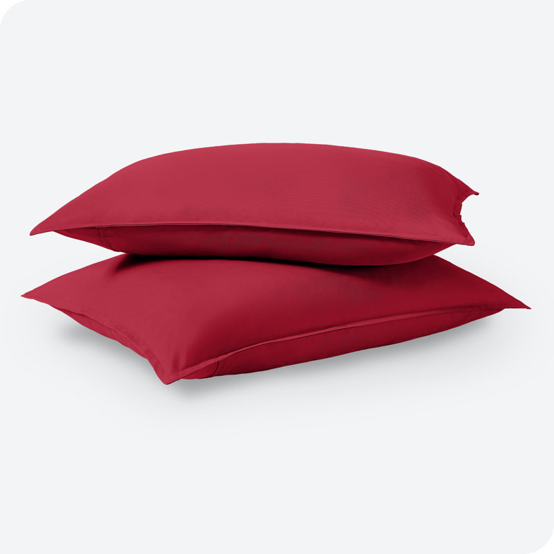 Red Hypoallergenic Microfiber Standard Pillow Sham Set