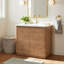 Meuble-lavabo autoportant avec lavabo en céramique et portes doubles à fermeture en douceur 36 po Frank-123856953