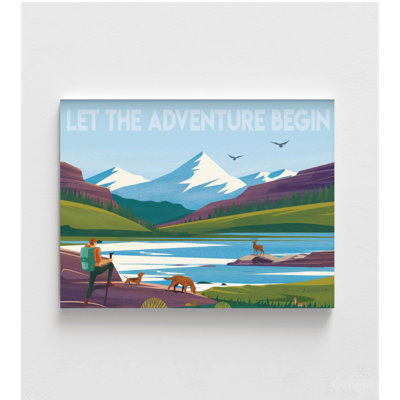 Affiche de montagne enneigée, idée de cadeau pour les randonneurs, décor de chambre Forest Air Bnb, affiche de Lake Hotel, cadeau d'anniversaire pour enfants, idée de cadeau pour les amoureux de la nature