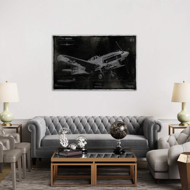 Vintage War Plane by Dylan Matthews - Wrapped Canvas Print, 66.04 cm H x 45.72 cm W x 1.91 cm D