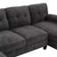 Canapé modulaire en U en chenille de 103,5 po avec double méridienne, poches de rangement et coussins d'accoudoirs pour le salon-1615623371