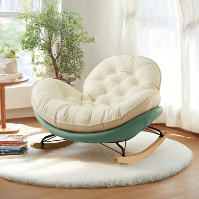Chaise berçante moderne rembourrée