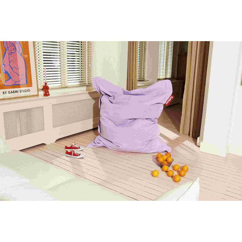 Lilac Soft Plush Cotton Bean Bag Chair with Removable Cover