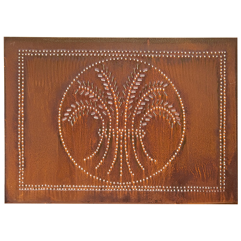 Horizontal Wheat Panel, Rustic Tin