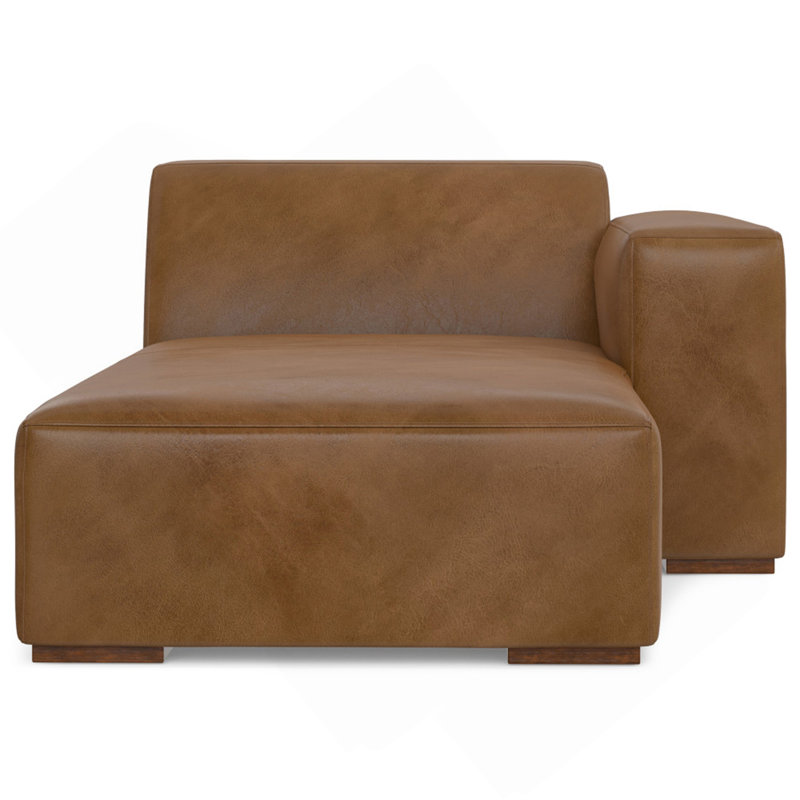 Right Chaise Sofa Module, Dark Brown, Right Hand Facing