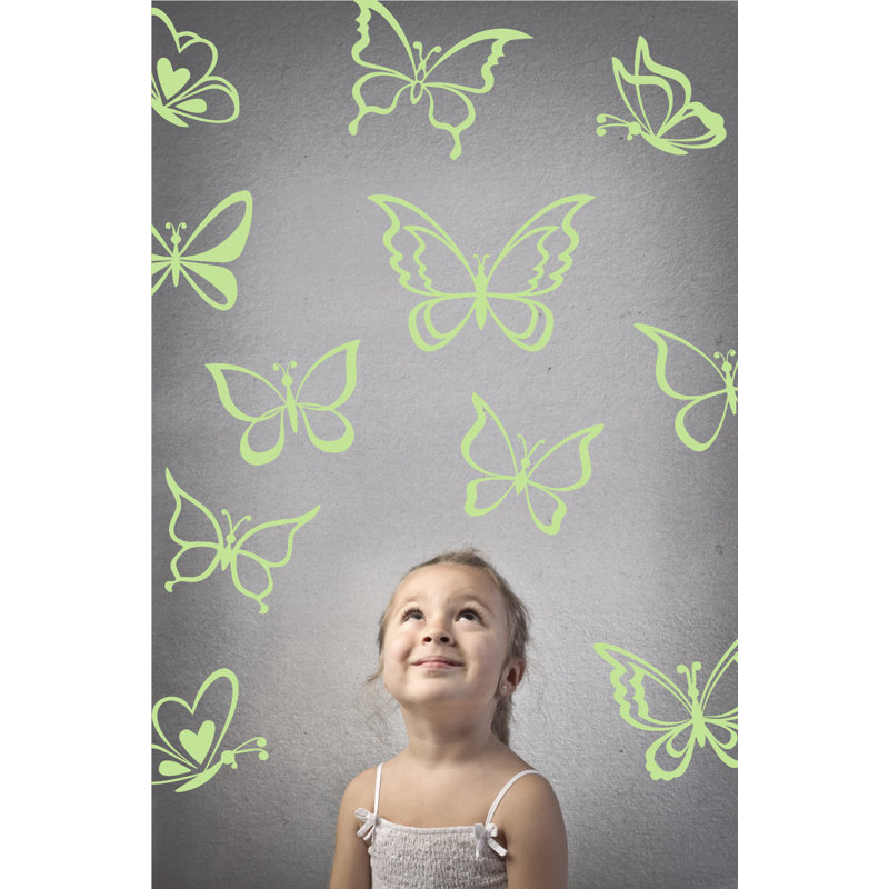 Adhésif décoratif papillon, H 24 po x l 25 po x P 0,01 po, Tarte à la lime