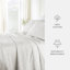 Ensemble de draps 100% satin de coton rétro délavé - vignes romantiques-105689100