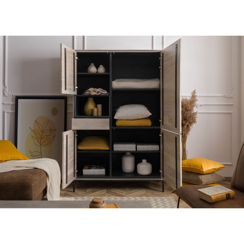Chicago 111cm Solid Wood Sideboard