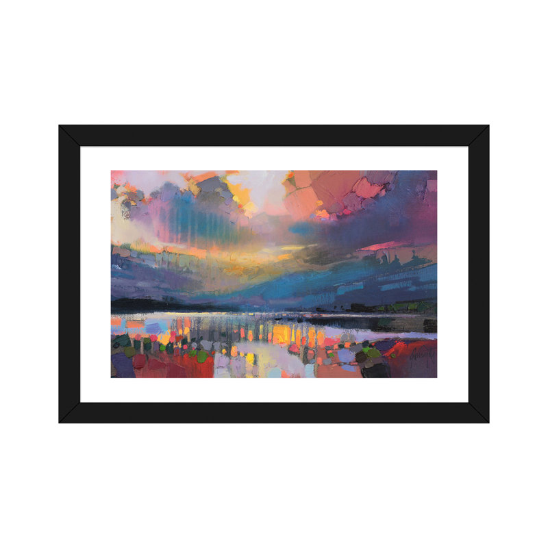 «Lomond Light» par Scott Naismith - reproduction d'art encadrée, H 16 po x l 24 po x P 1 po, Papier avec cadre noir