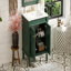 Meuble-lavabo 24 po avec lavabo supérieur, meuble de rangement moderne à 2 niveaux, meuble-lavabo simple, grandes tablettes de rangement-111831643-111831646