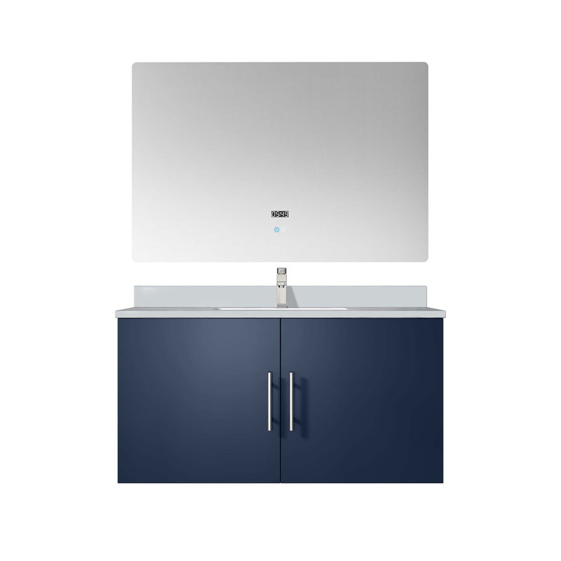 Ensemble de meuble-lavabo avec robinet et miroir DEL