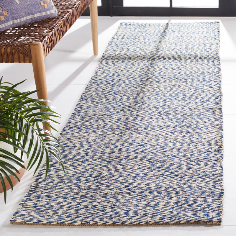 Dollard Natural Fiber Hand Woven Jute Abstract Rug, Runner 2'6" x 8'