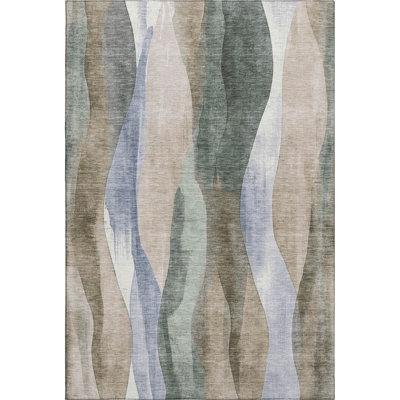 Premium Machine Washable Prado AMF1989 Waves Rug