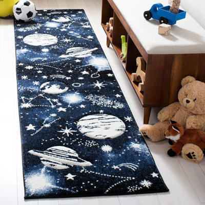Highfill Dark Blue/Light Blue Area Rug