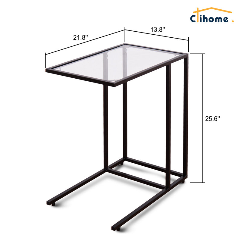 Table de bout en verre