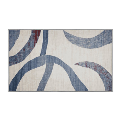Machine Washable Grey Area Rug
