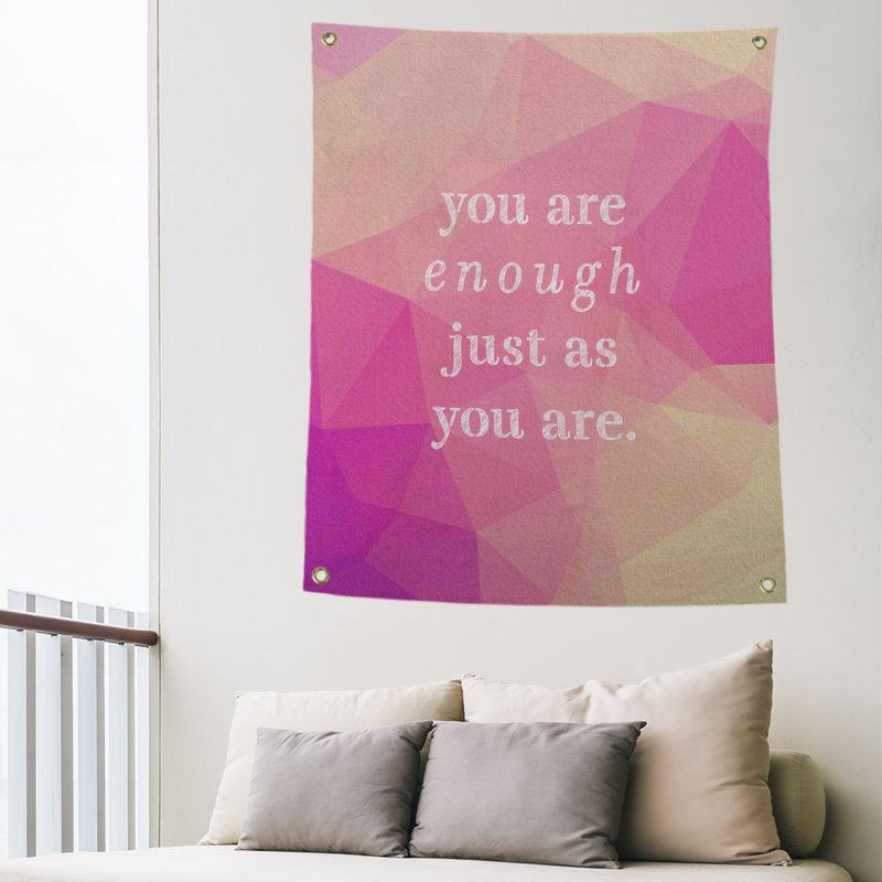Polyester Tapestry, 80" H x 59" W, Pink Diamond
