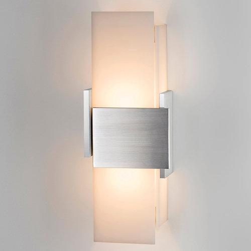 1 - Light LED Flush Mounted Sconce, Brushed Aluminum, 3500K (Cool)