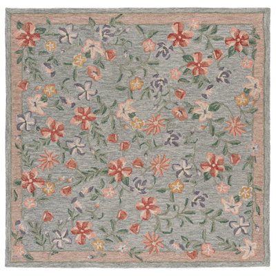 Martha Stewart Hand-Tufted Floral Wool Rug