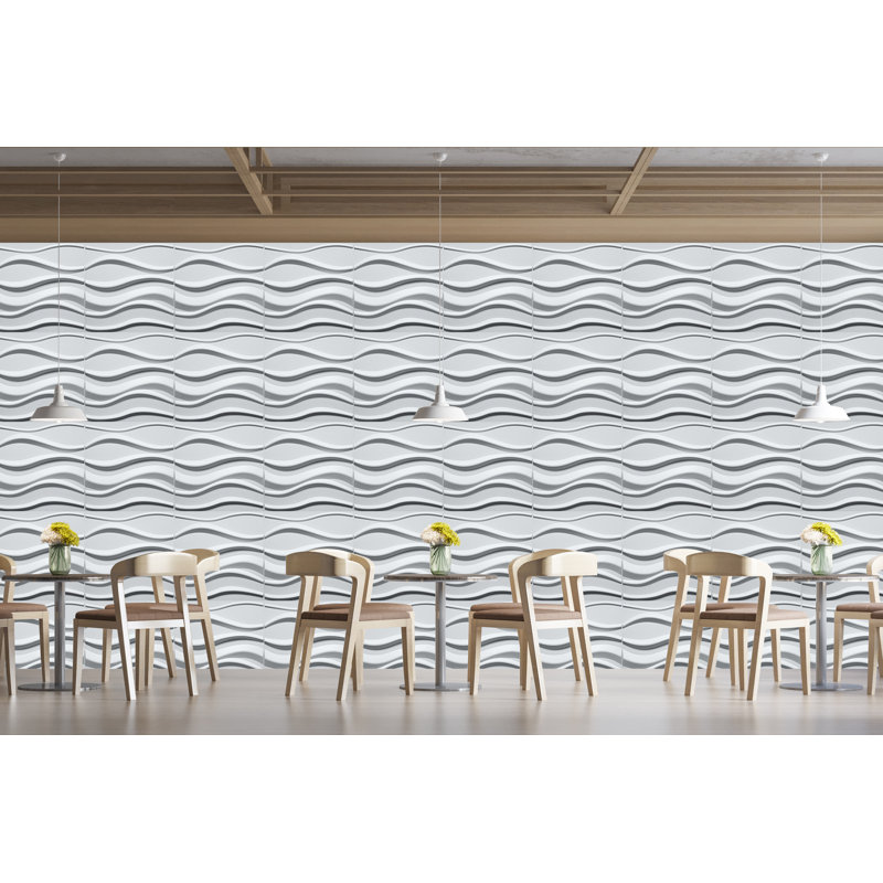 Panneau mural 3D blanc 19,7 po x 19,7 po Falkirk Ross