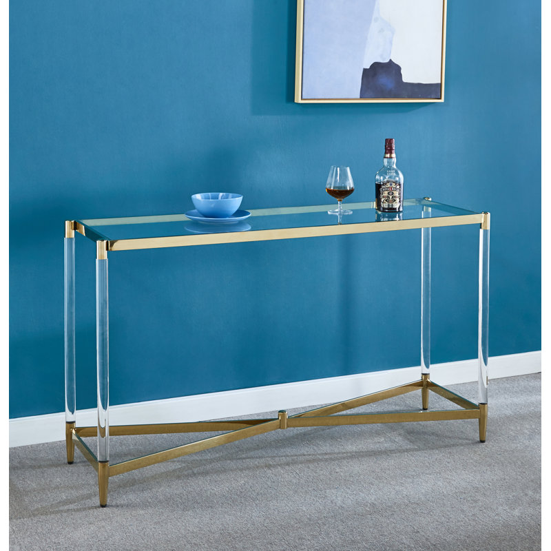 Glass Top Metal Base Writing Desk
