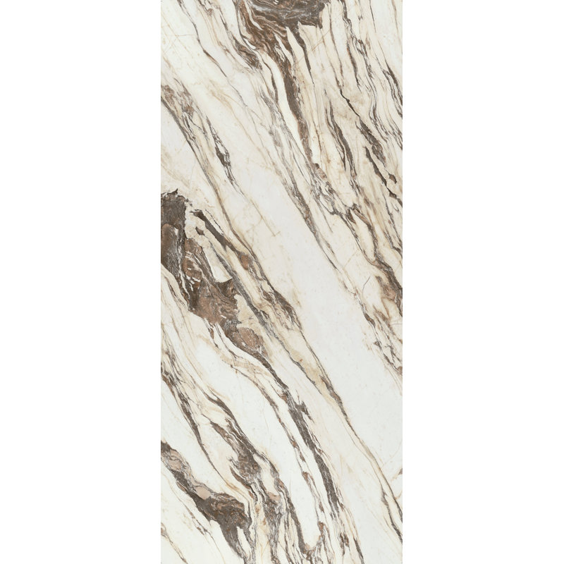 Carreau de porcelaine poli JM Symphony Red Bookmatch A pour plancher et mur (48 po x 110 po)
