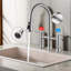 Robinet de cuisine pont en acier inoxydable avec douchette extractible
