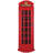 Red Old English Telephone Booth  Pool Cue Rack By RAM Game Room