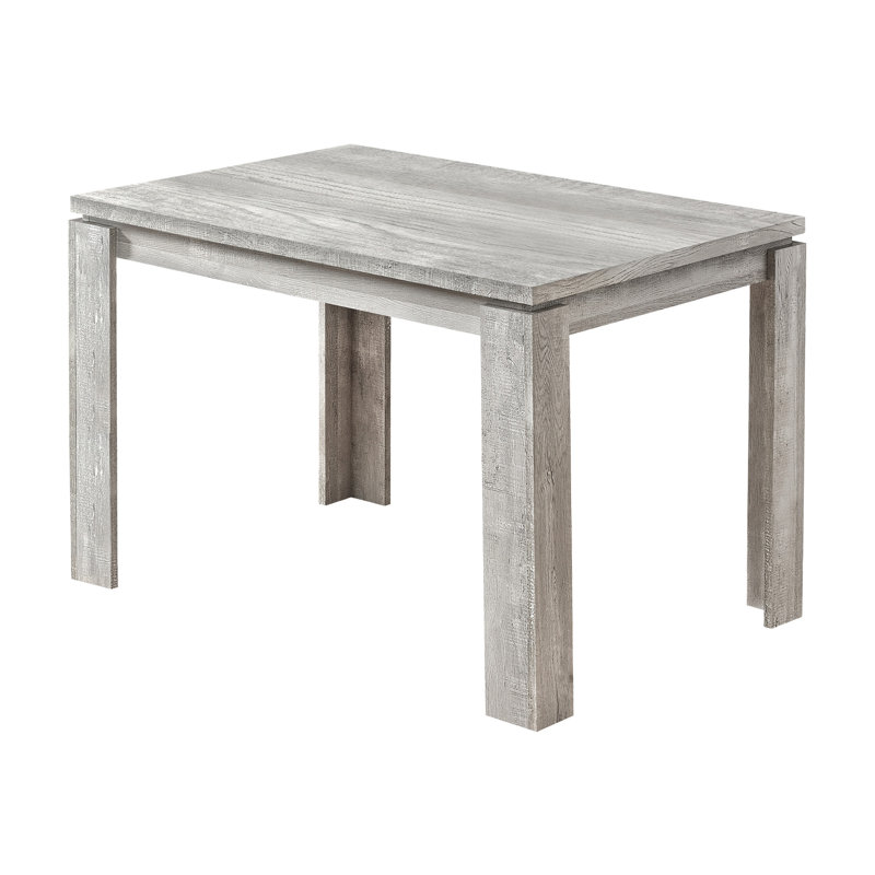 Table de salle à manger rectangulaire 48 po 48 po, style moderne, avec pieds et sièges rectangulaires pour 4 personnes, robuste, pouvant accueillir 4 personnes