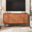 Armoire de rangement, buffet de 59 po avec 4 portes, armoire d'appoint en bois de style Mid-Century moderne, crédence à chevrons pour salle à manger, salon, entrée, brun
