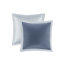 Édredon très grand 8 pièces, courtepointe bleue, 2 taies décoratives européennes, 1 coussin, pièce de fer à vapeur carrée, imprimé, rembourrage, coussins décoratifs, froissé